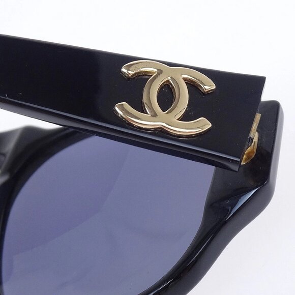 Chanel Sunglasses Eyewear Black Small Good - Picture 4 of 8